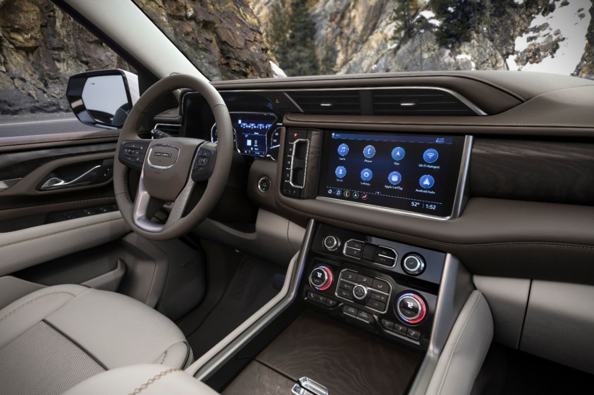 The Yukon Denali Premium interior can be ordered in four colors.  