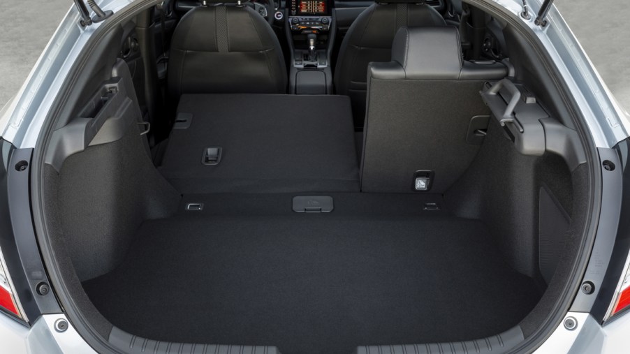Rear hatch area of a 2021 Honda Civic Sport Touring Hatchback
