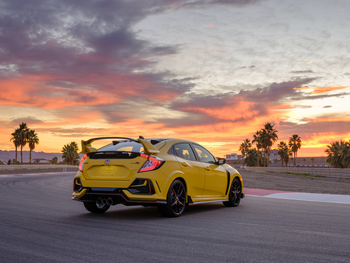 Yellow 2021 Honda Civic Type R Limited Edition, the fastest production Civic in the line