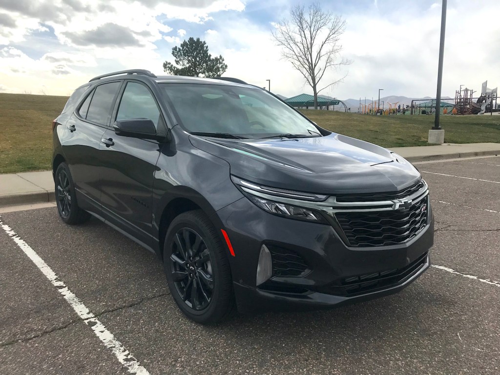 2022 Chevy Equinox front view in the park
