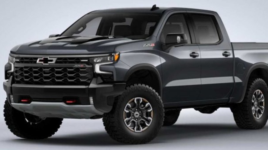 2022 Chevy Silverado 1500 Dark Ash Metallic this is a new color for this pickup truck
