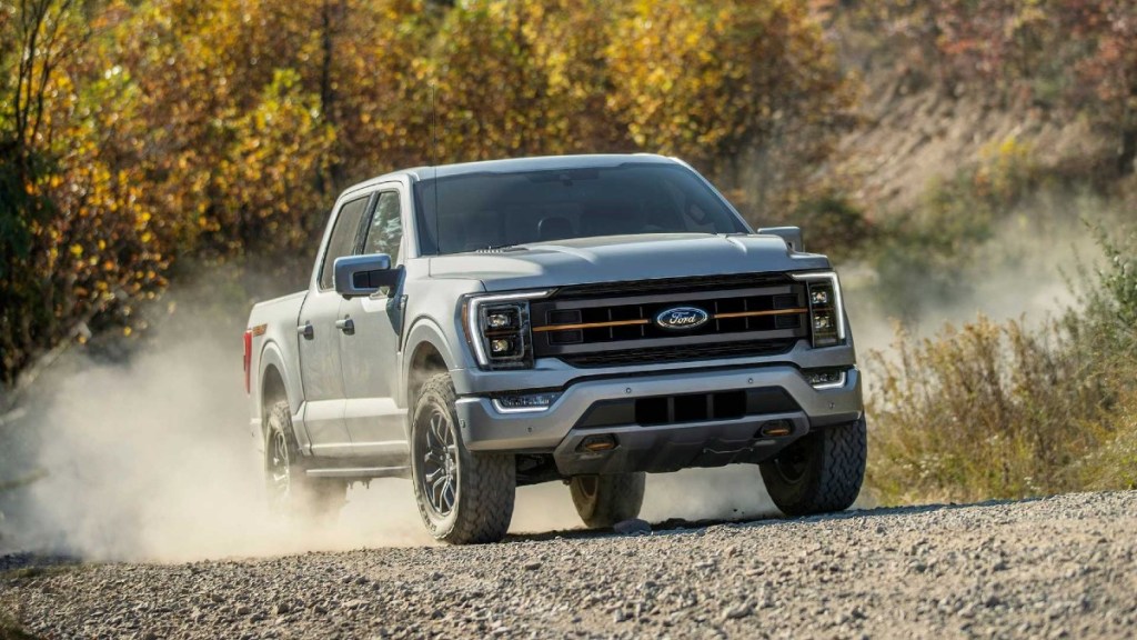 2022 Ford F-150 pickup truck on a gravel road