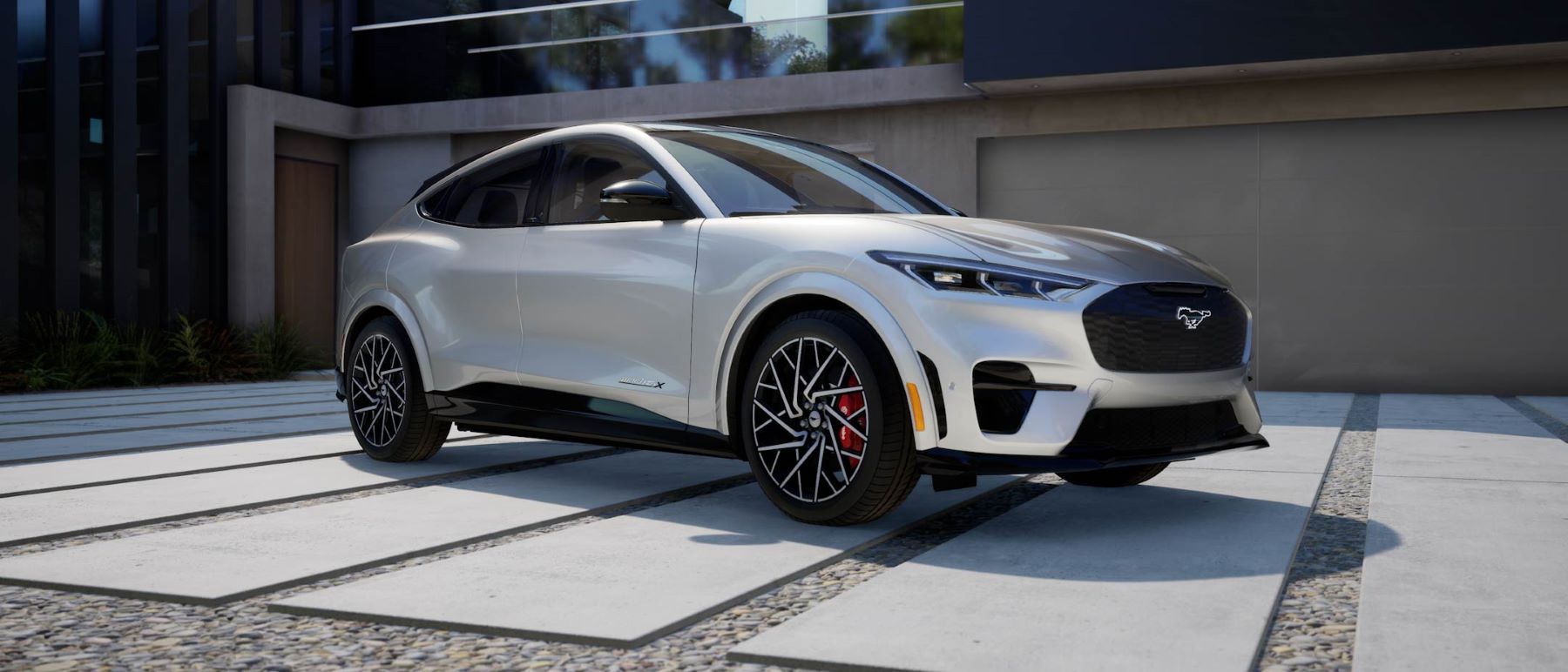 2022 Ford Mustang Mach-E GT Performance all-electric compact SUV in Star White