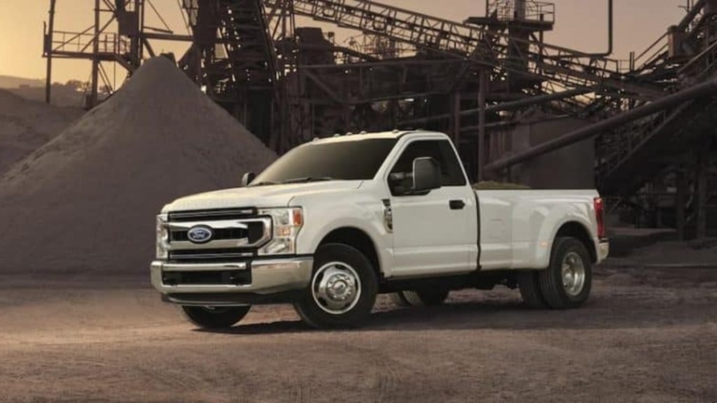 2022 Ford SuperDuty Dually with 8-foot truck bed
