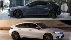 2022 Mazda3 Honda Civic hatchback