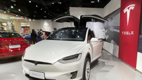 A 2022 Tesla Model X, also available in the Tesla Model X Plaid.