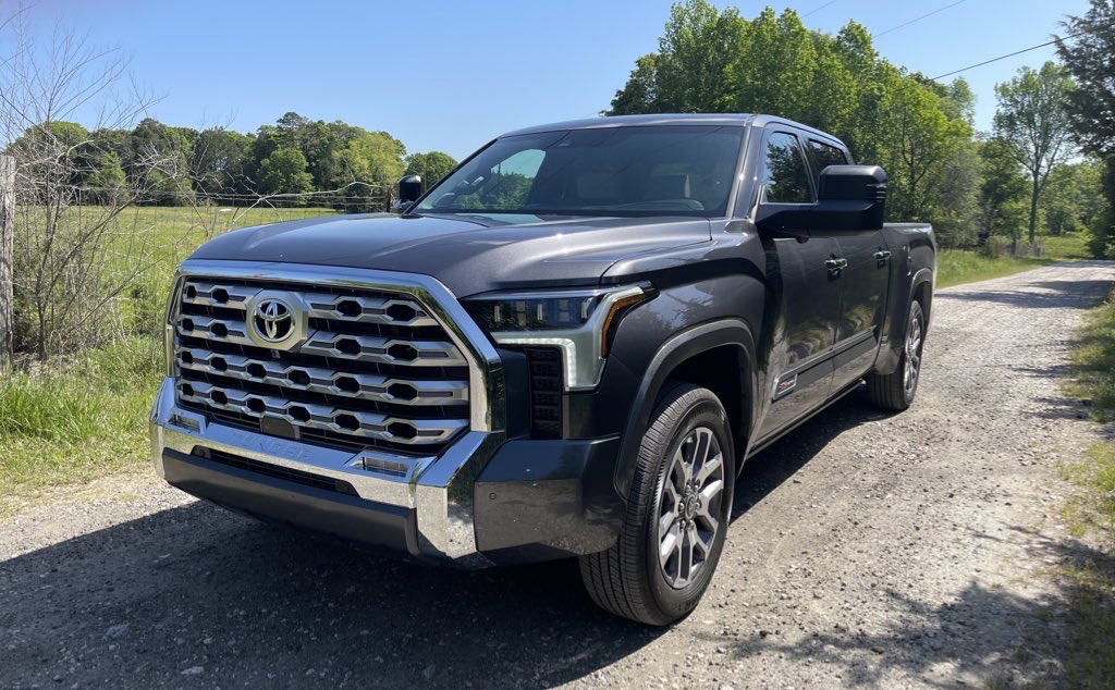 2022 Toyota Tundra on a dirt road 
