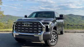 The 2022 Toyota Tundra 1794 Edition in front of a mountain view