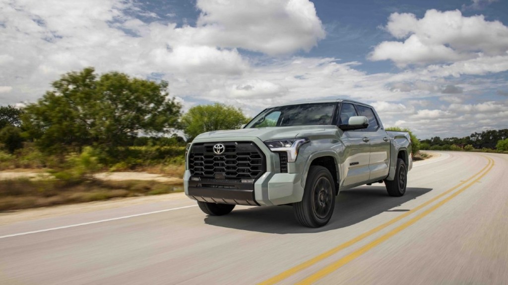 2022 Toyota Tundra pickup truck on the road. Is this the right truck for you?