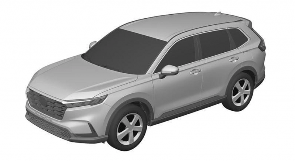 A silver concept drawing of the new CR-V
