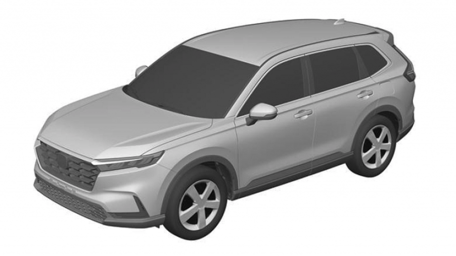 A silver concept drawing of the new CR-V