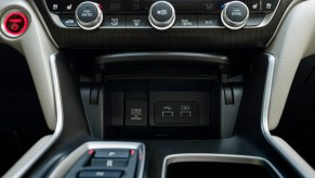 Interior of the 2022 Honda Accord center console; the 2023 Accord will likely look similar