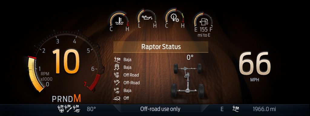 The 2022 Ford Bronco Raptor's screen was designed to show you everything the SUV is doing. 