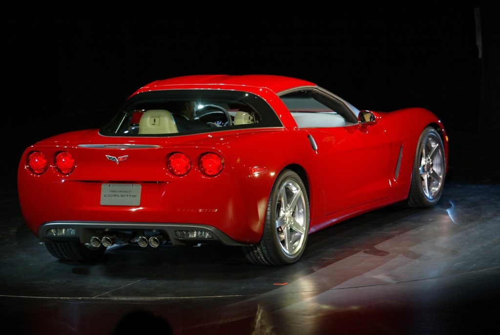 C6 Corvette on display at a show