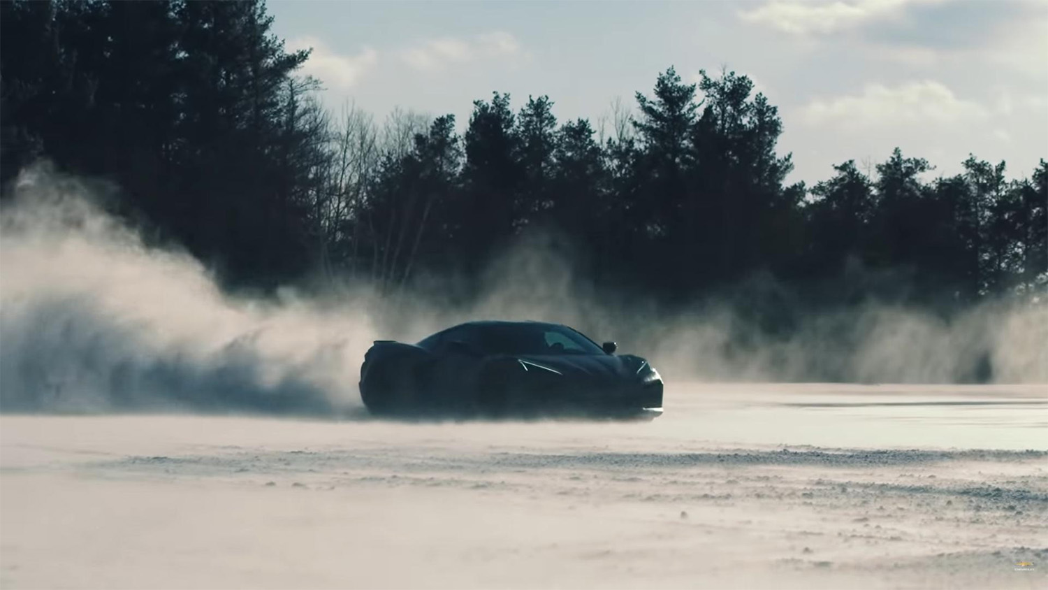 Electrified Chevrolet Corvette drifting through the snow  could be a confirmation of the rumored hybrid all-wheel drive Corvette ZR1