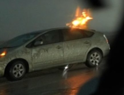 Watch: Toyota Prius Struck by…a Bolt of Lightning!