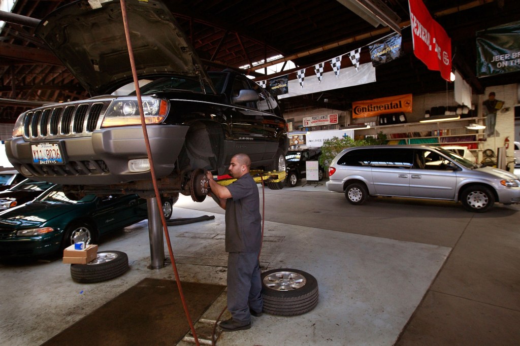 Servicing cars
