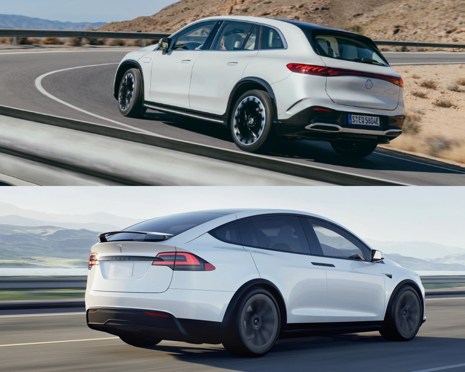 The 2023 Mercedes-Benz EQS SUV compared to the Tesla Model X