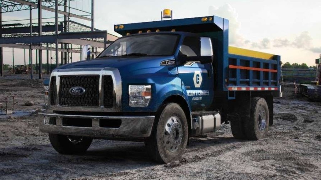 Ford F-750 Dump Truck has the Power Stroke diesel engine