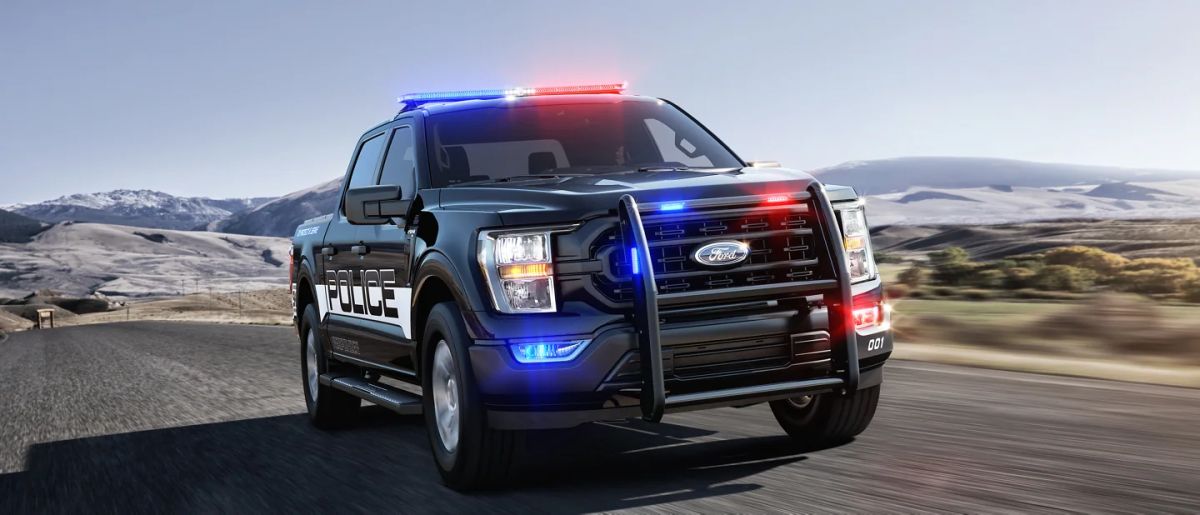 The Ford F-150 Police Responder is the quickest police truck, Ford says. 