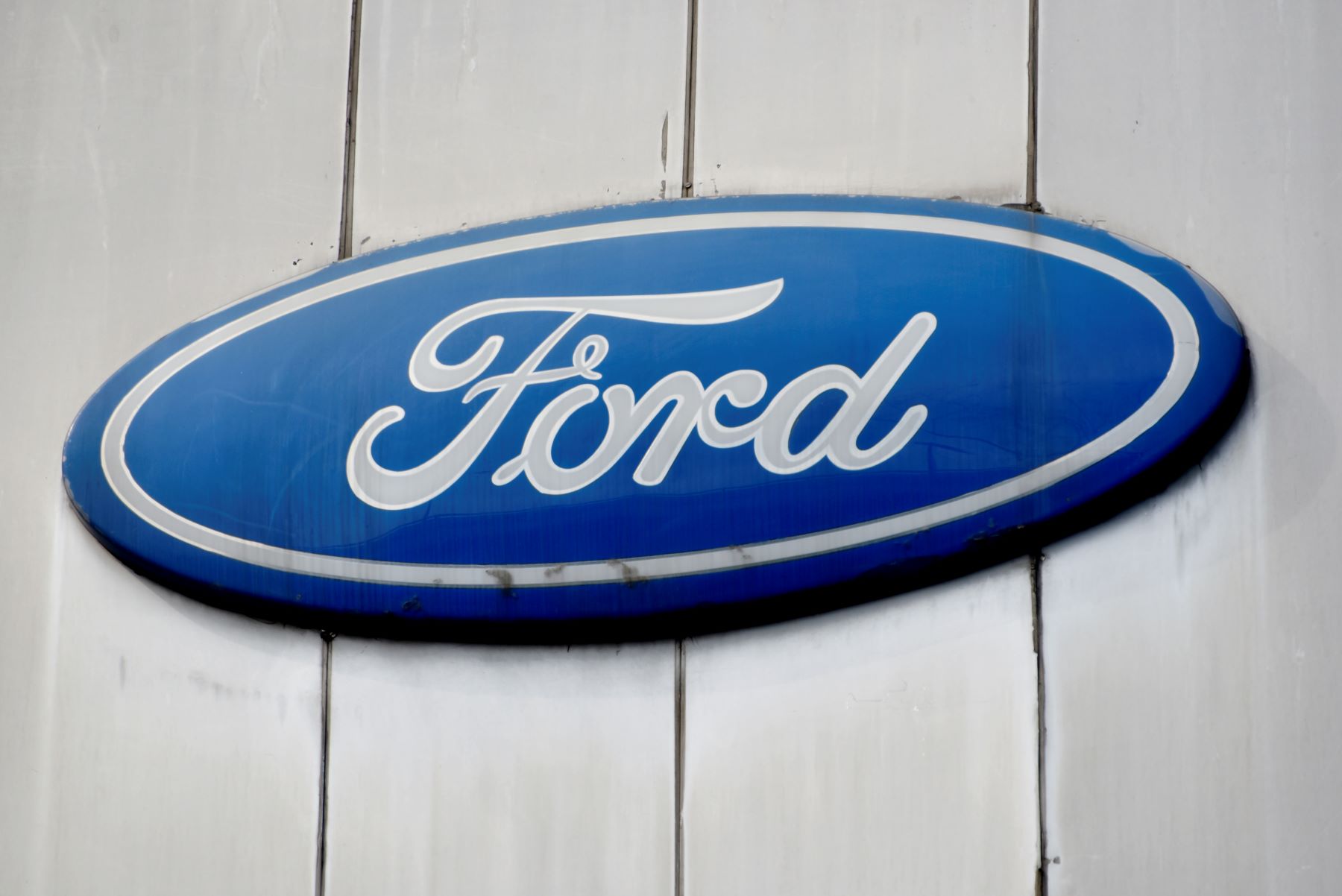 The Ford logo seen in Kolkata, India, where the American automaker just announced it was ending car production operations