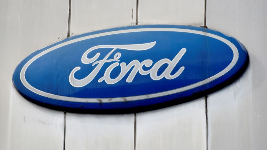 The Ford logo seen in Kolkata, India, where the American automaker just announced it was ending car production operations