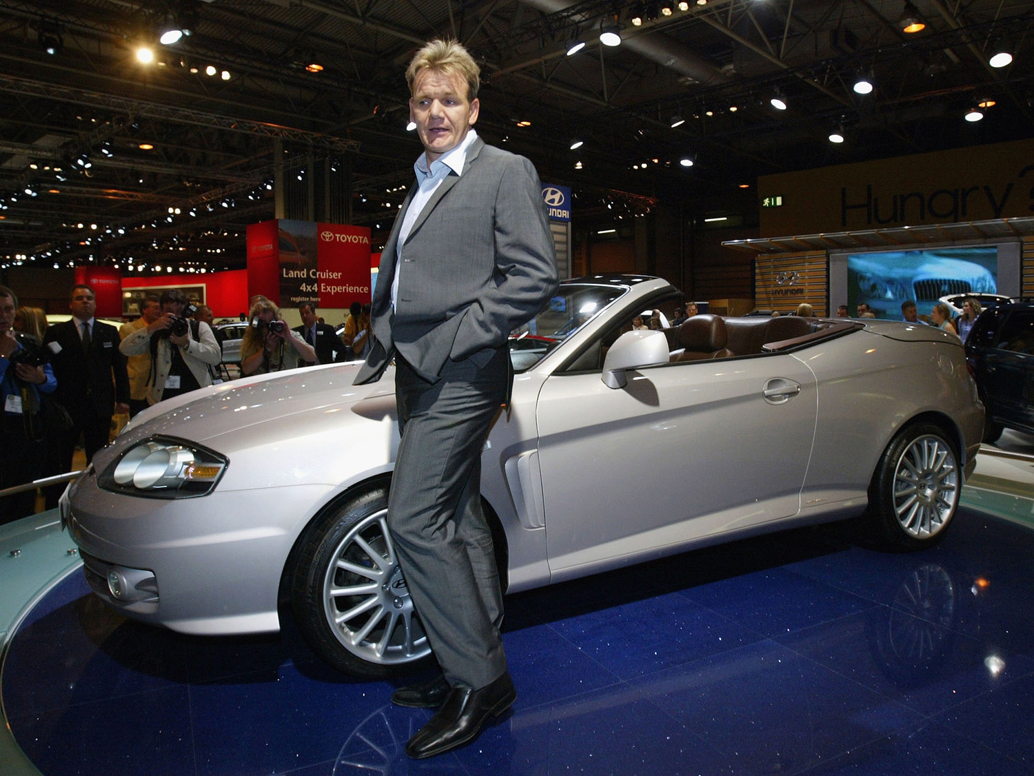 TV Chef Gordon Ramsay at the Hyundai stand at the Sunday Times Motor Show