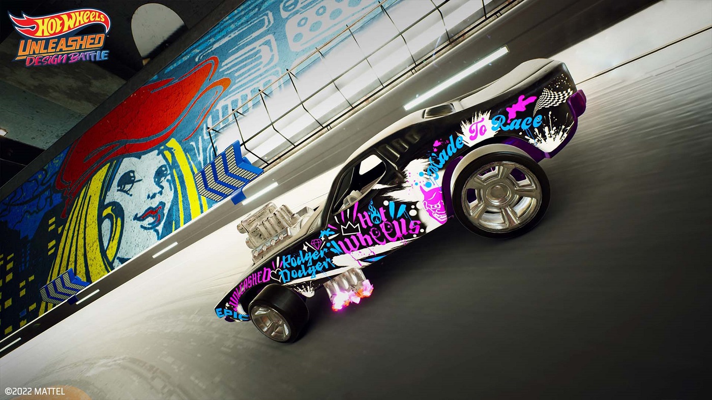 A Hot Wheels car in the Uleashed game