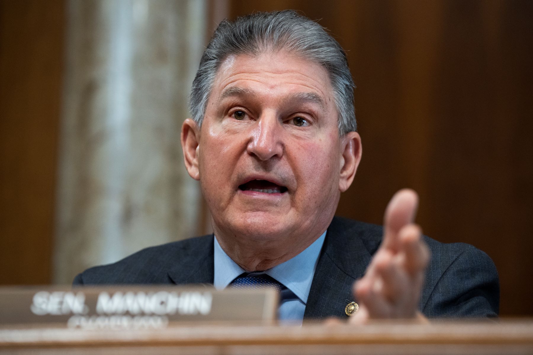 Senator Joe Manchin as Chairmen of the Senate Energy and Natural Resources Committee discussing a hydrogen plant