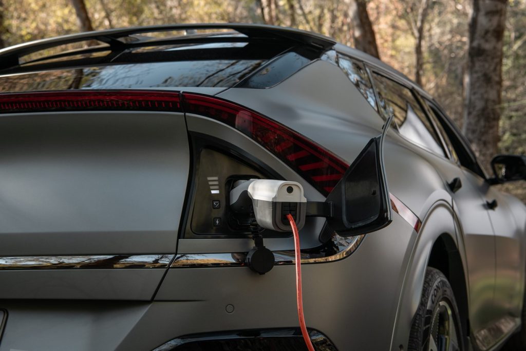 With the 2022 Kia EV6, buyers get a unique charging port features.