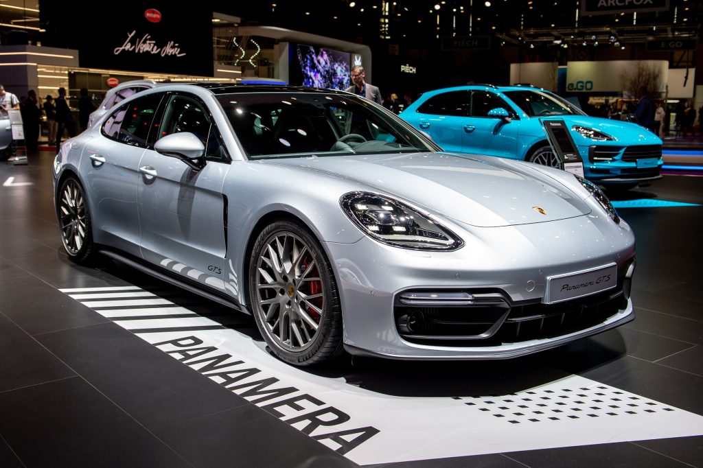 Porsche Panamera at an auto show