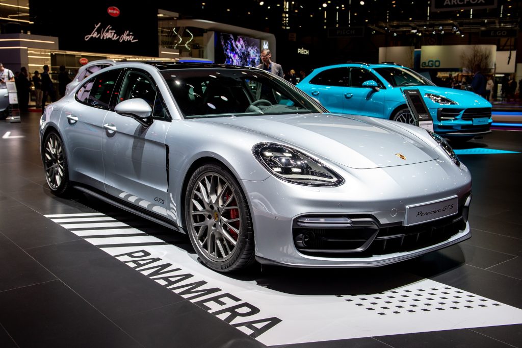 Porsche Panamera at an auto show