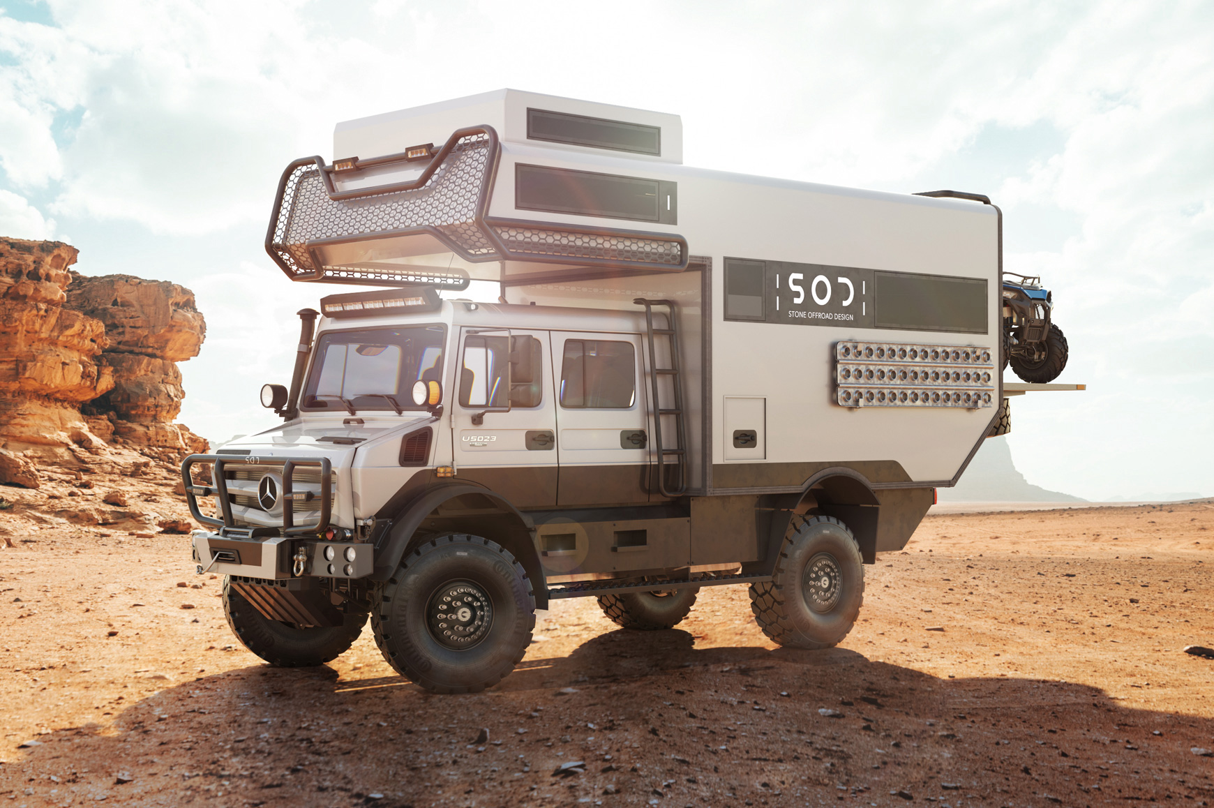 $1M Mercedes Unimog Camper Is a Mansion on Wheels