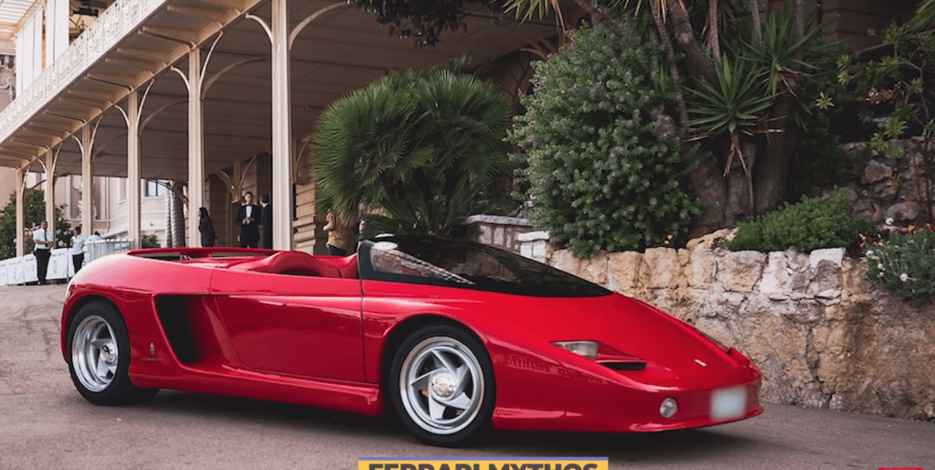 This red Ferrari Mythos concept car is a part of the biggest car collection in the world belonging to the sultan of Brunei