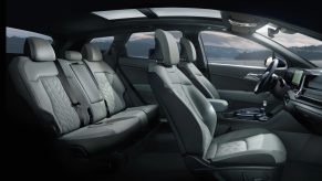 Interior seats of a 2023 Kia Sportage compact SUV redesigned. Its stunning interior makes it a top pick.