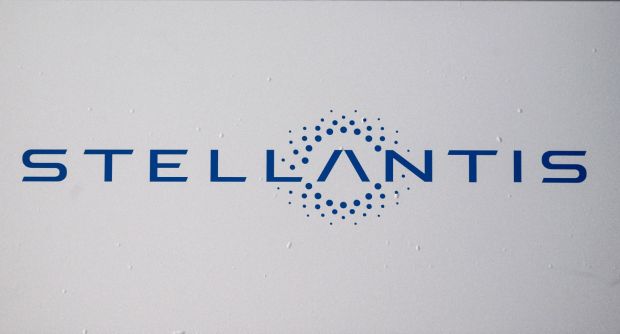 The Stellantis logo taken after the merger between Fiat and Peugeot