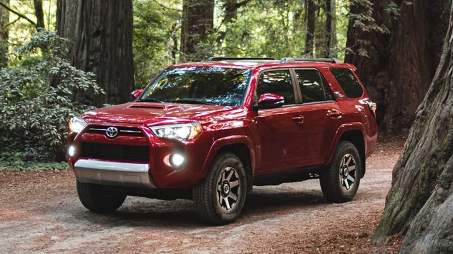 A red 2022 Toyota 4Runner SUV.