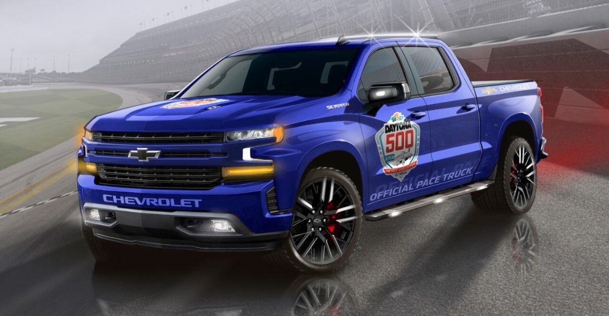 In 2019 Chevy was the first to lead a NASCAR race with a Silverado Pace Truck.