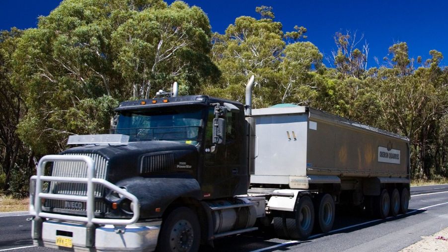 Long-haul trucking along the Great Western Highway from Sydney to Adelaide, Australia