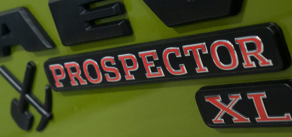 Prospector XL badge upclose