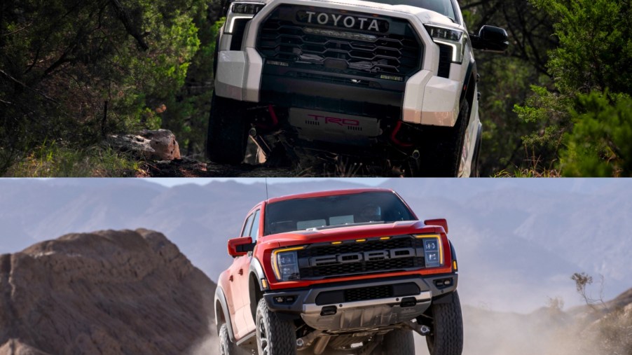 The 2022 Toyota Tundra TRD Pro vs. the 2022 Ford F-150 Raptor