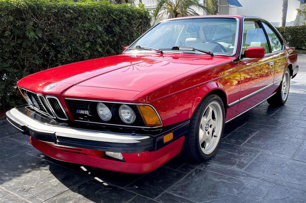 Red 1987 BMW M6 classic vintage collectors auction on cars and bids
