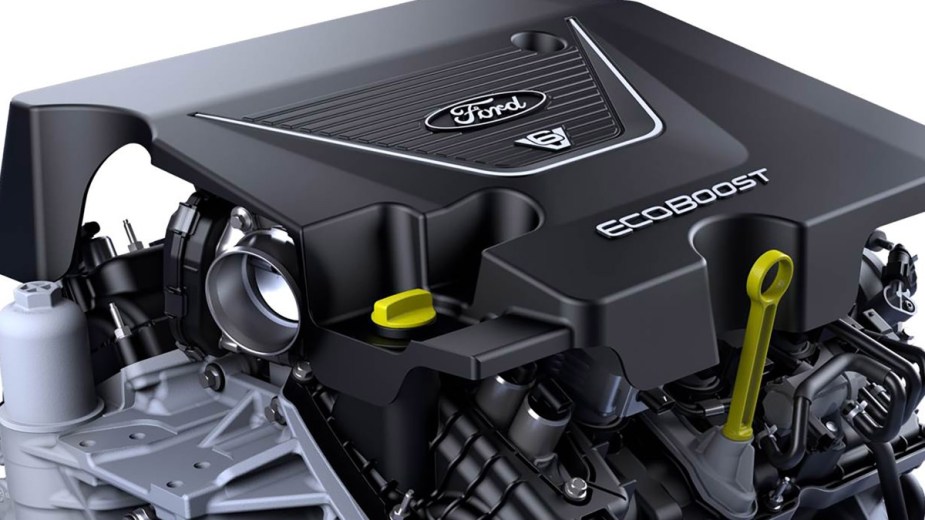 a 2.7 liter ecoboost engine, the heart of this fun used family sedan