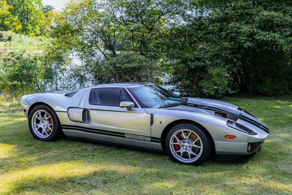 A 2005 Ford GT on display. 