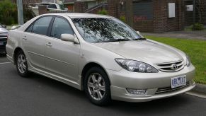 Off-silver-colored 2005 Toyota Camry sedans, one of the most reliable cars