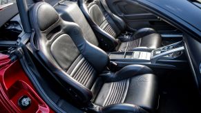 The upholstery seating material of a 2013 Alfa Romeo 8C Spyder