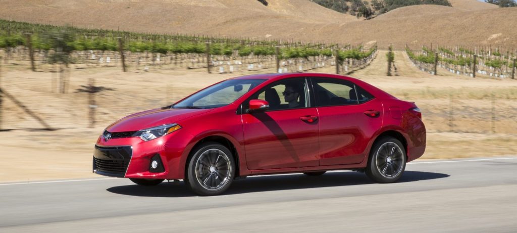 a 2016 red Toyota Corolla, the number one option for drivers willing to spend less than $15,000