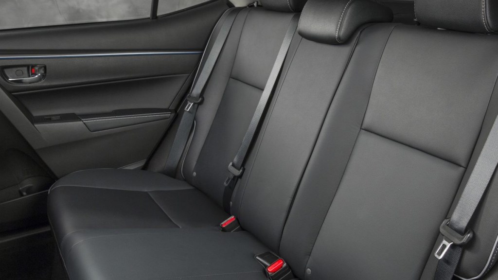 the spacious and comfortable rear seat found in a 2016 toyota corolla