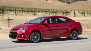 a red 2016 toyota corolla, the number one option for drivers looking to spend less than $15,000