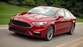 A red 2017 ford fusion sport, a great used sports sedan